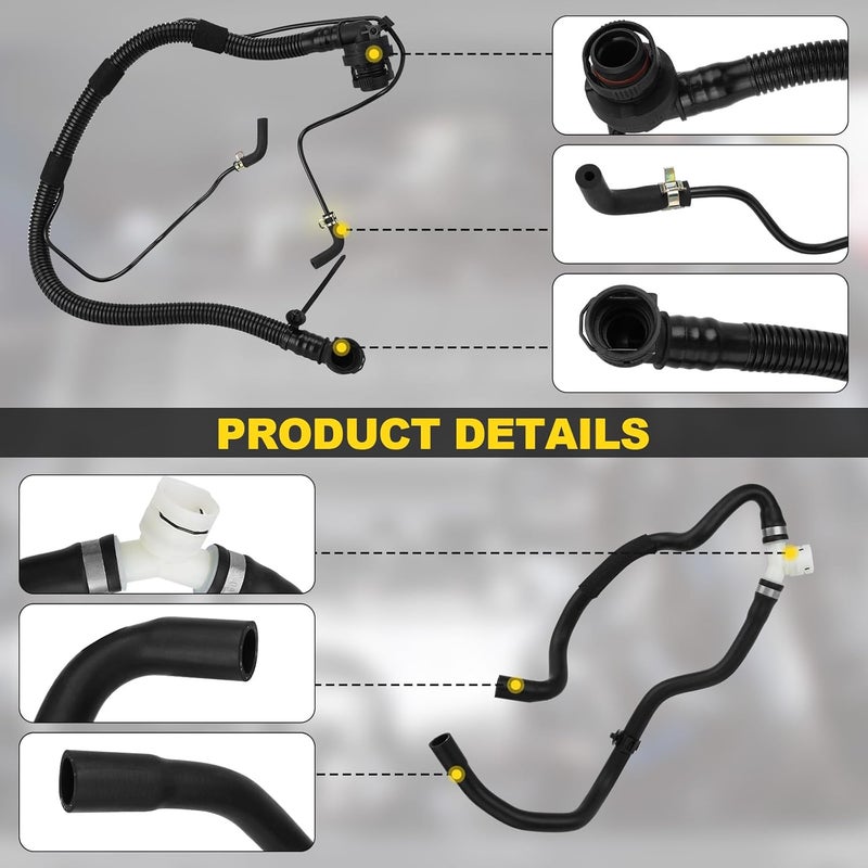 YEHERIT 6 Pcs Engine Radiator Coolant Hose, Heater Hose, PCV Pipe, Coolant Inlet & Outlet Pipe Set Compatible with Chevy Cruze 2011-2016 1.4L Replace # 13251447 13251435 13291779 94543097 25193343 55596898 - Image 5